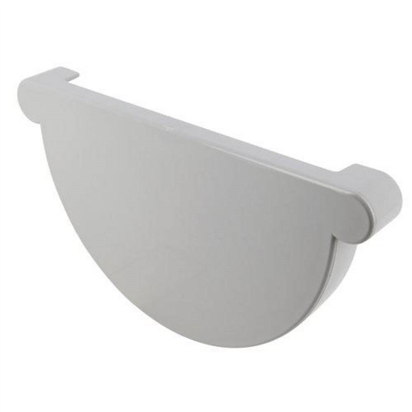 Fond de gouttière demi-ronde Nicoll - Développé 25 cm- Longueur 30 mm - Droite/Gauche - Techtan - Gris