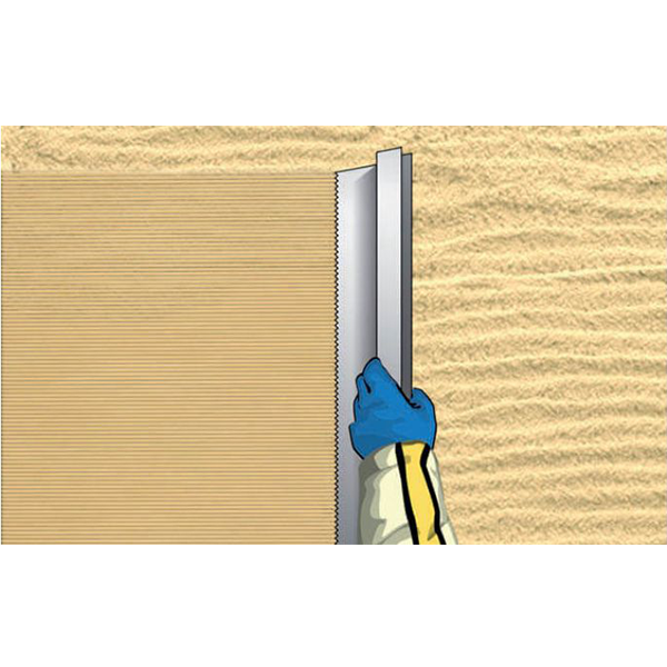 Règle crantée forme H Taliaplast pour enduits monocouches longueur 1,20 m