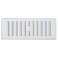 Grille de ventilation d'intérieur réglable avec moustiquaire - 193 x 91 mm - Blanc