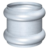 Bague extensible double en zinc naturel Rheinzink pour tuyau de descente de gouttière de 80 MM