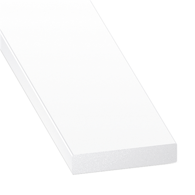 Profilé plat en PVC blanc - largeur 25 mm - épaisseur 5 mm - longueur 1 mètre