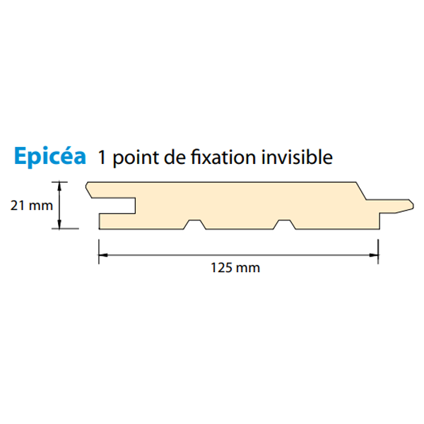 Lame de bardage Nelio en épicéa saturé - bois traité classe 3.1 - 125 x 21 mm - longueur 4,20 M - coloris Gris