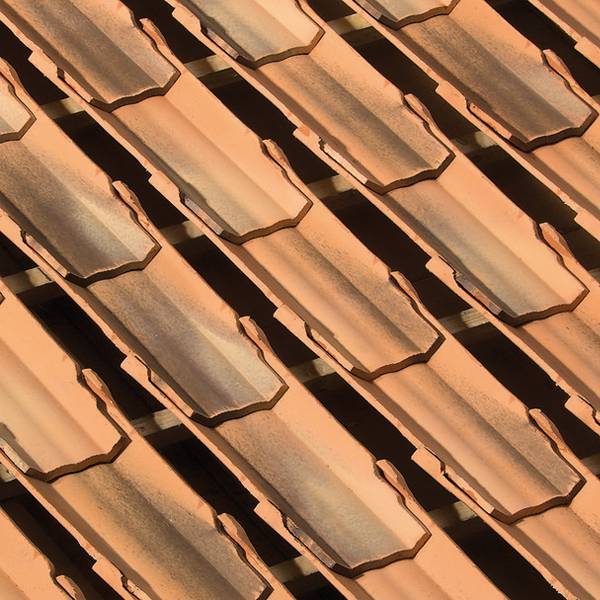 Tuile de courant à fond plat en terre cuite - Système Stop - pour toitures exposées au vent - Silvacane littoral