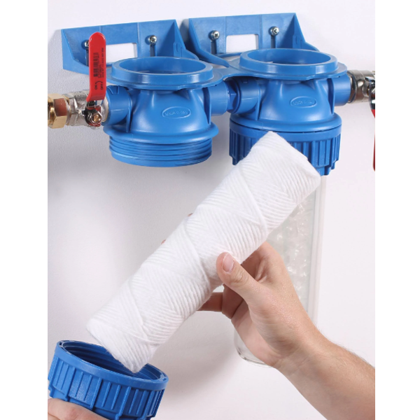 Ensemble de 2 cartouches anti calcaire et anti impuretés de filtration eau - Noyon et Thiebault - Efficacité 12 mois