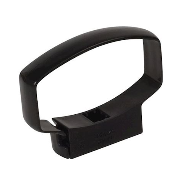 Collier ovoïde PVC pour tube de descente eau pluviale à clipser - 90 x 56 mm - Noir