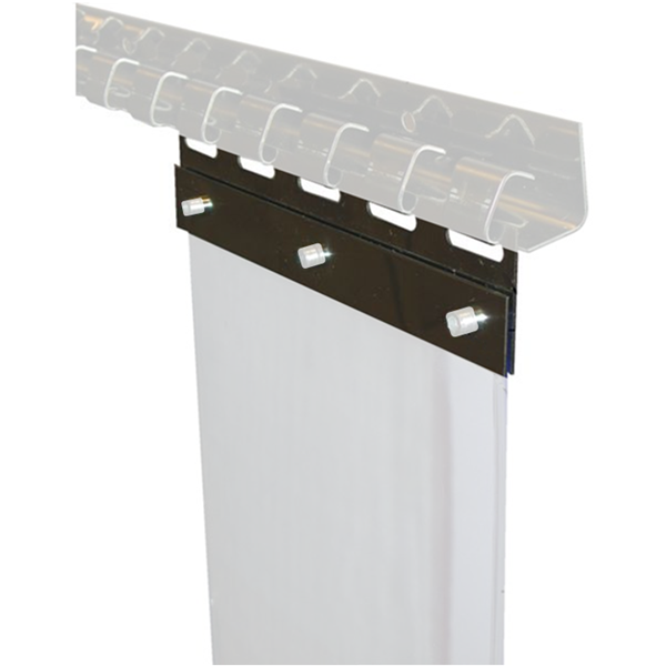 Jeu de 2 plaquettes de fixation largeur 200 mm pour lanière PVC