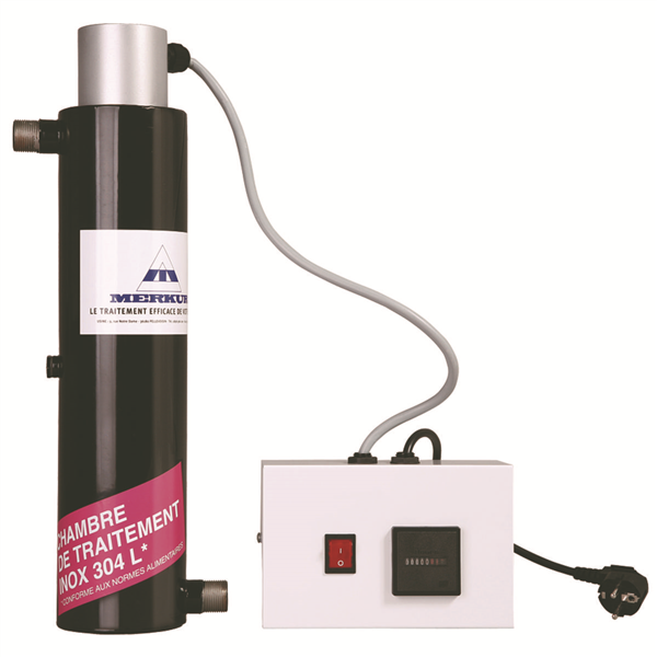 Stérilisateur UV horizonal 4001 - Puissance lampe UV : 40W - Raccord MM-3/4