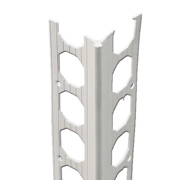 Cornière d'angle PVC pour plaque de plâtre avec perforations - 25 x 25 mm - Longueur 3,00 M