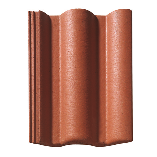 Tuile béton grand moule à fort galbe - Plein Ciel - Rouge - 42 x 33.2 cm