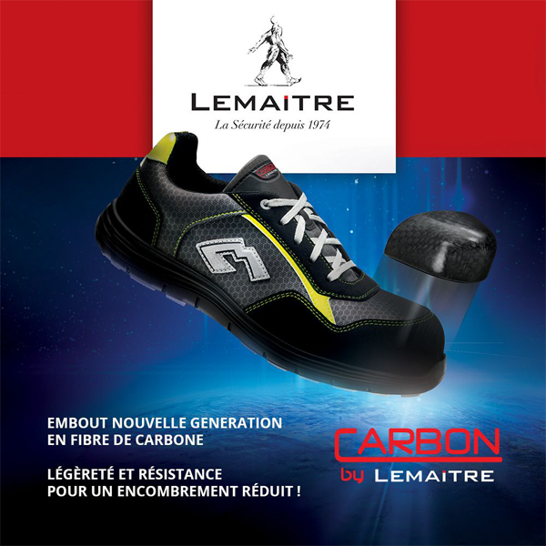 Chaussure de sécurité basse en textile avec embout Carbon - Buzz Lemaitre - S3 SRC - Taille 42