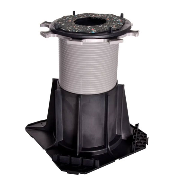 Plot pour terrasse en dalles autonivelant Cleman Jouplast - hauteur réglable de 130 à 230 mm