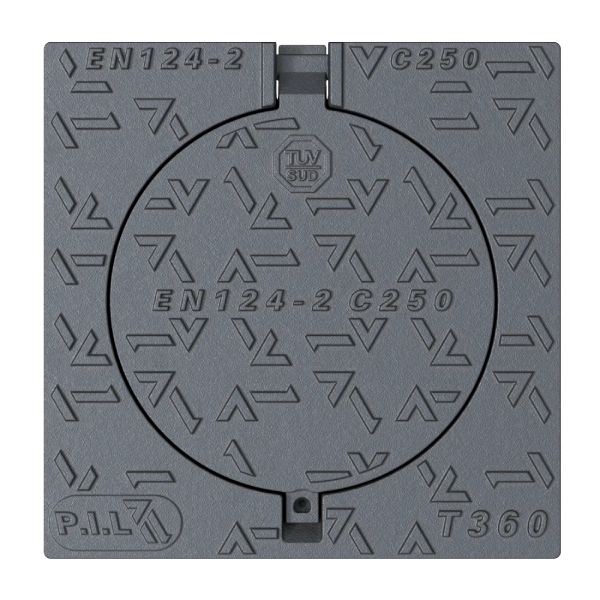 Regard de branchement réhaussable C250 pour tube PVC DN315 - 360 x 360 mm - Marquage "EP"