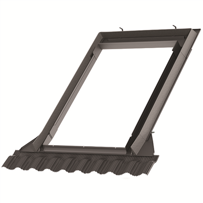 Raccord EDW pour fenêtre de toit Velux MK06 - 78,0 CM x 118,0 CM - pose sur tuiles - Gris anthracite