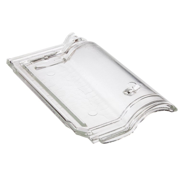 Tuile en verre Gallo Romane - grand moule à fort galbe - 44 x 28 cm