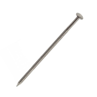Pointe annelée tête bombée en acier inoxydable A4 filetage total - 2.5x50mm - boîte de 1kg