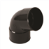 Coude cylindrique Nicoll pour tube de descente - Femelle/Femelle - Diamètre 80 mm - Angle 67°30 - Techtan - Noir