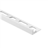 Baguette finition carrelage - protection et décoration des chants - Schlüter Schiene - Aluminium Blanc mat - Haut. 10,00 MM x Long. 2,50 M