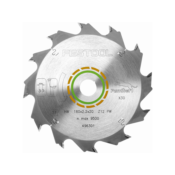Lame scie circulaire Bois Panther 160 x 2,2 x 20 - 12 dents