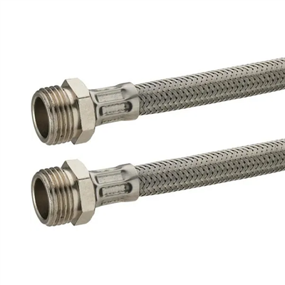 Flexible alimentation double Femelle à visser - M 12 x 17 - Longueur 300 mm - Inox tressé