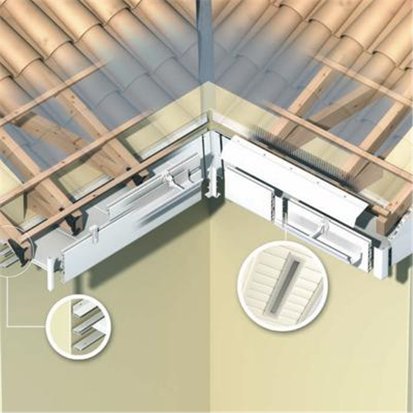 PROFILE SOUS FACE ALVEOLAIRE 30CM EN 4M BLANC