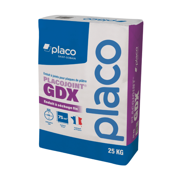 Enduit à joint Placojoint GDX - Blanc - Pour traitement des joints avec bande - Sac de 25 kg