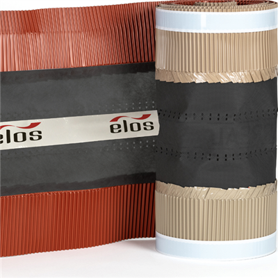 Closoir souple ventilé en polypropylène Elos pour faîtage et arêtier - coloris Rouge - 380 MM x 5,00 M