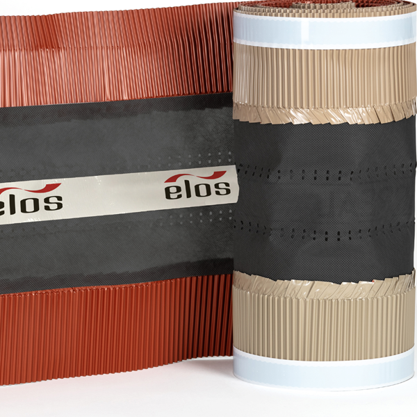 Closoir souple ventilé en polypropylène Elos pour faîtage et arêtier - coloris Rouge - 380 MM x 5,00 M