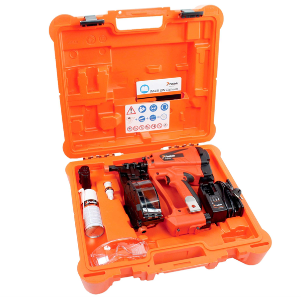 Cloueur autonome à gaz et à rouleau Spit Paslode IM45 GN Lithium multi-usages pour clou en bande plastique