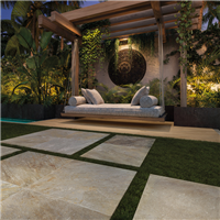 Carrelage extérieur antidérapant effet pierre de Bali - Zéphyr - 60,0 CM x 60,0 CM - ép. 20,00 MM - Grey