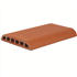 Chaperon plat lisse en terre cuite Terreal CH01 avec quart de rond - Rouge - 40 x 28 x 5 cm