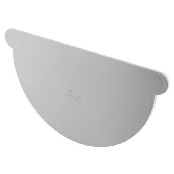 Fond de naissance demi-rond Nicoll pour gouttière - Gauche/Droite - Développé 25 cm - Longueur 20 mm - Techtan - Gris