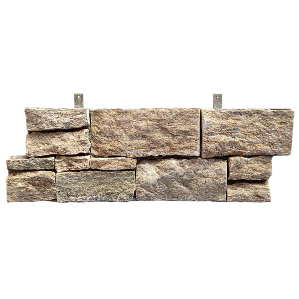 Pierre de parement extérieur en panneau préfabriqué - Happyclad Granit Nara - 56 x 20 cm - ép. 20/40 cm