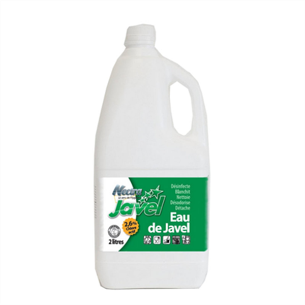 Eau de javel 2,6% chlore actif Nectra - Bouteille de 2L