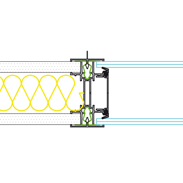 Montant intermédiaire KTY 00MON pour cloison intérieure - aluminium brut - longueur 2,50 M
