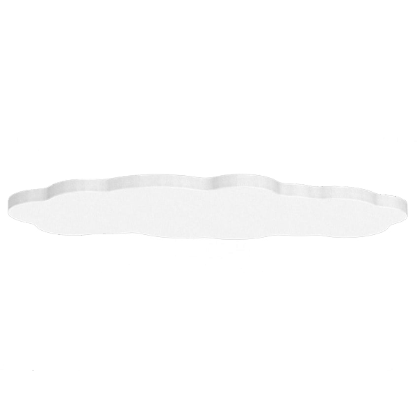 Dalle plafond acoustique forme nuage à suspendre - Ecophon Solo Cloud - Blanc - 1200 x 553 mm - ép. 40 mm - lot de 2