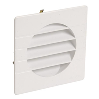 Grille de ventilation spécial façade pour tube PVC - Diamètre 100 mm - Passage d'air 37 cm² - Blanc