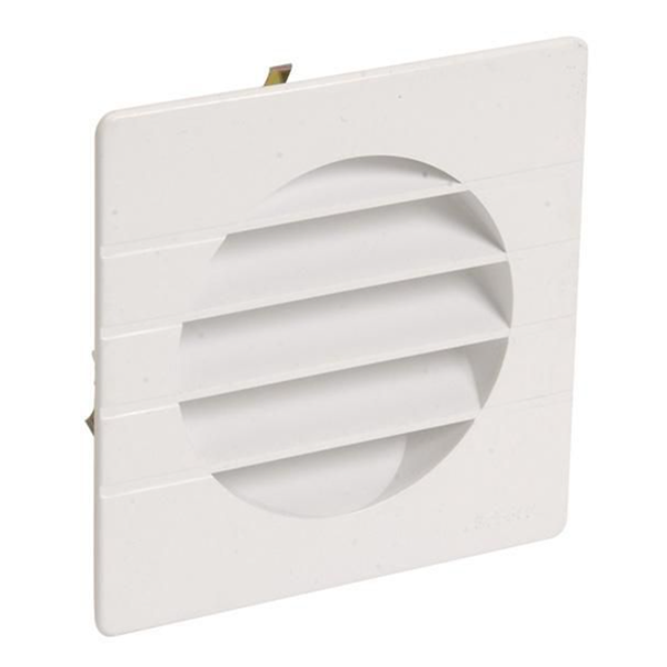 Grille de ventilation spécial façade pour tube PVC - Diamètre 100 mm - Passage d'air 37 cm² - Blanc