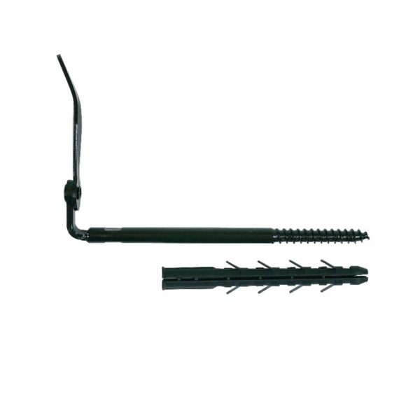 Arrêt de volet parpaing et brique creuse - Longueur 190 mm Tige Ø 10 mm Acier noir  - Lot de 25