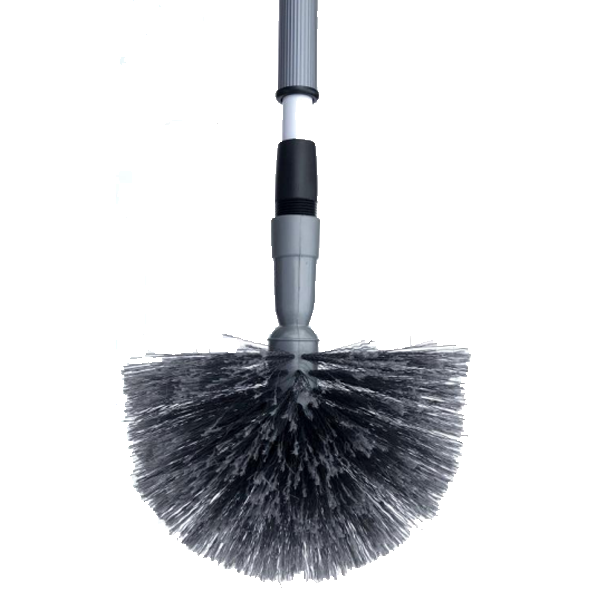 Balai tête-de-loup 1/2 ronde avec manche télescopique 2 x 75 cm