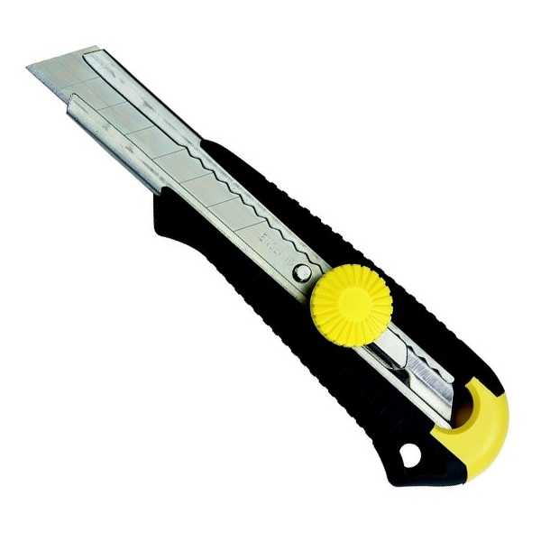 Cutter à lame sécable avec molette de blocage - Stanley - Fourni avec 1 lame largeur 28 mm