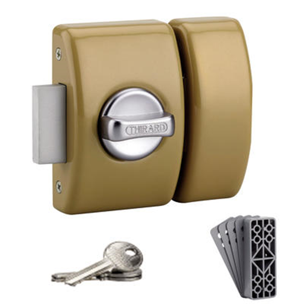 Verrou pour porte d'entrée Design Thirard cylindre 45 mm à 5 goupilles - livré avec 3 clés