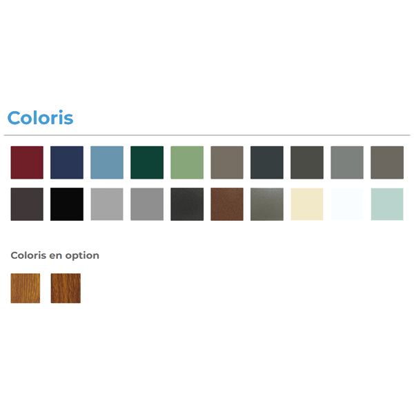 Portail Alu sur mesure Thélus CT 103 - Battant ou coulissant et motorisable - Plein avec remplissage horizontal 290 x 20 mm