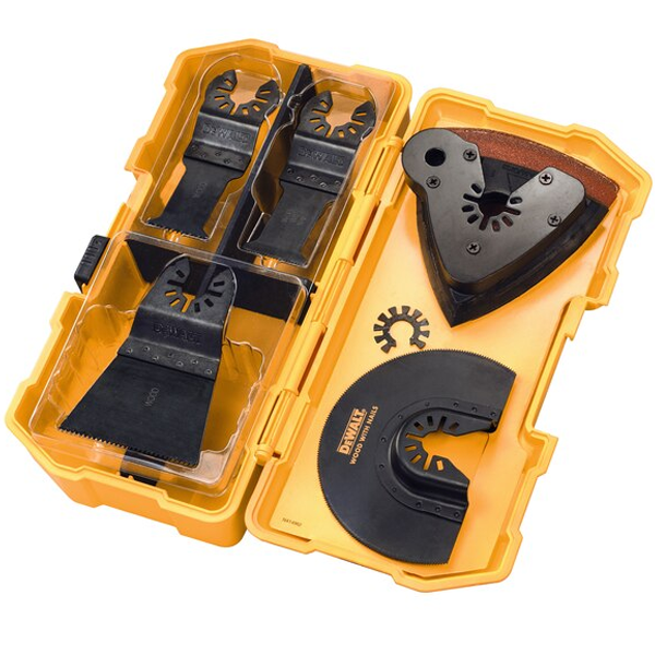Coffret pour outil multi-cutter Dewalt DT20731-QZ avec 4 lames bois et accessoires