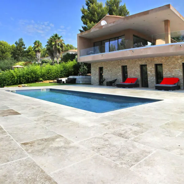 Dalle en pierre naturelle Travertin beige - Cappadoce Classic - 61,0 cm x 40,6 cm - ép. 1,20 cm