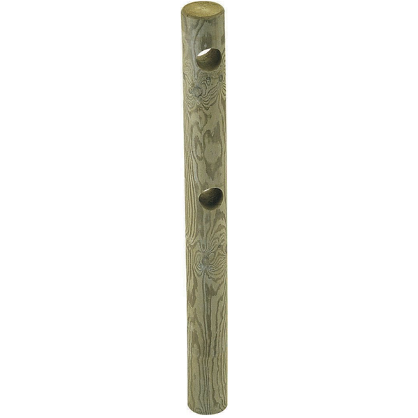 Poteau intermédiaire pour clôture Prailloux en pin sylvestre - bois traité classe 4 vert - Ø 140 mm - hauteur 2,00 M