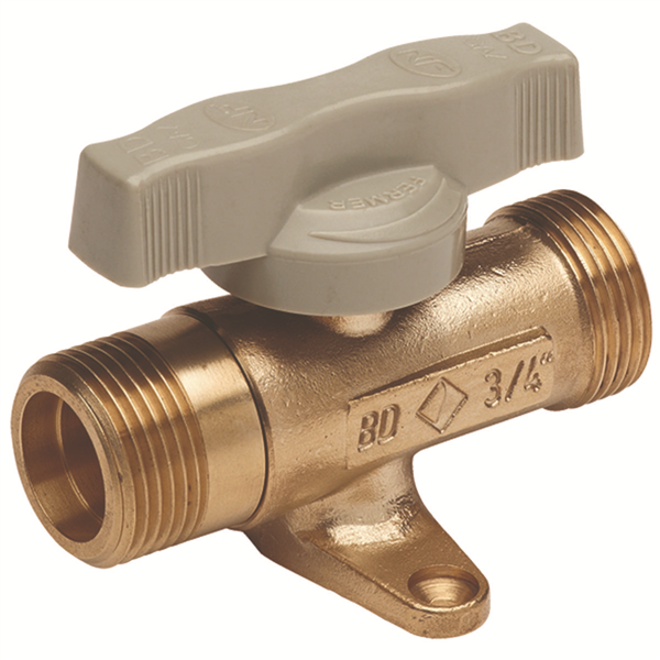 Robinet Installation int JPG DN15   double mâle G 3/4" à patte / skinpack