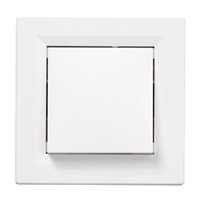 Interrupteur va-et-vient Schneider Asfora complet - à encastrer - blanc brillant - 10 A - 230 V