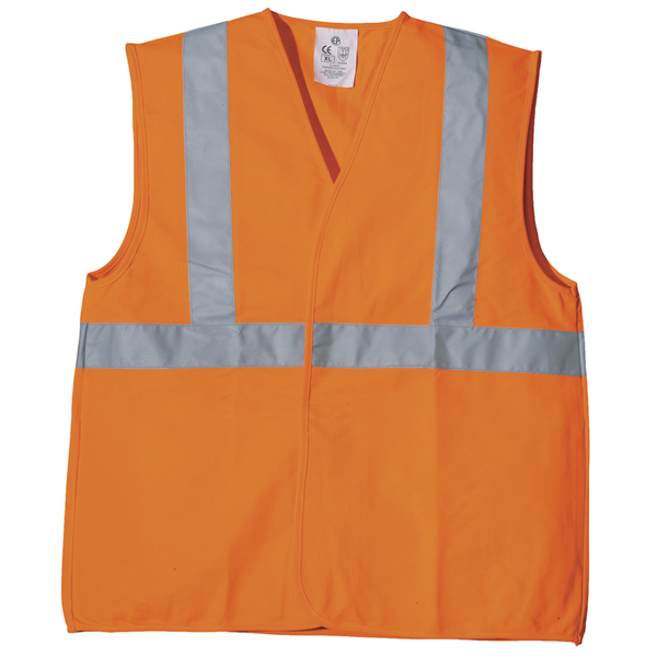 Gilet hi-viz orange bande baudrier XL classe 2