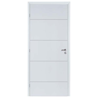 Bloc-porte prépeint Ketch blanc à âme alvéolaire - Gypso - serrure PDDT - 204 CM x 83 CM - droit poussant
