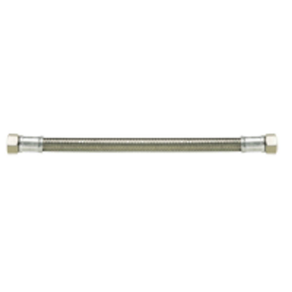 FLEX. TRESSE INOX F1/2"-F1/2" 1000mm Sanitaire Chauf-Clim-Passage Tuyau Ø15mm